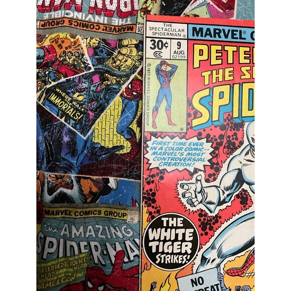 Peter Parker, Spectacular Spider-Man #9 (1977) - White Tiger first. Newsstand - Picture 2 of 5
